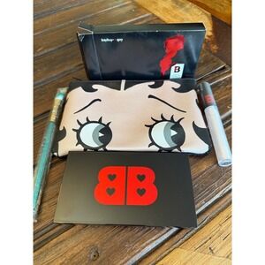 Betty Boop x Ipsy Thats So Betty Eyeshadow Palette Makeup Bag Brush Gloss Set